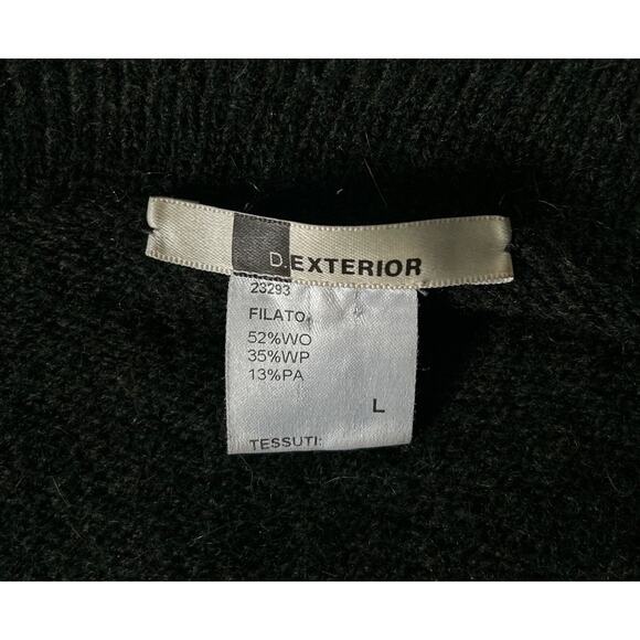 D. Exterior Large Wool Blend Forest Green Velvet Collar & Pockets Details Italy - Picture 6 of 7